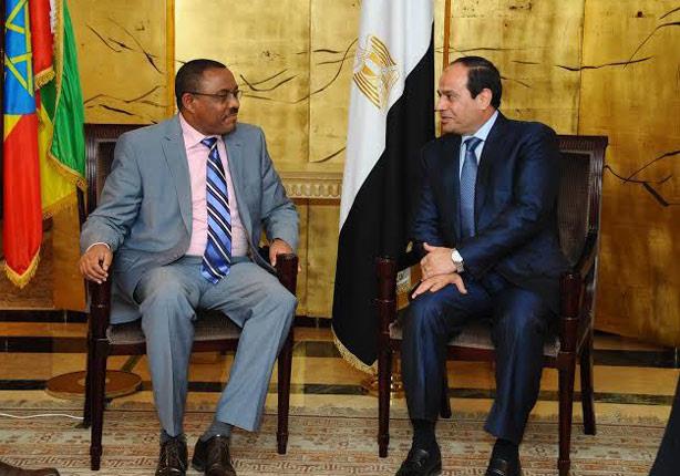 السيسي يلتقي رئيس وزراء اثيوبيا