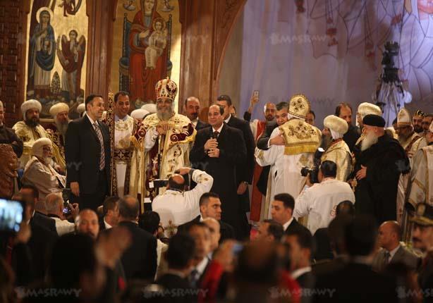 زيارة الرئيس عبدالفتاح السيسي للكاتدرائية المرقسية