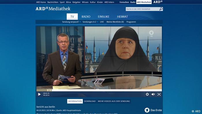 جدل حول صورة ميركل بالحجاب على التلفزيون الألماني