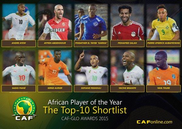 قائمة من 10 لاعبين الأفضل في إفريقيا