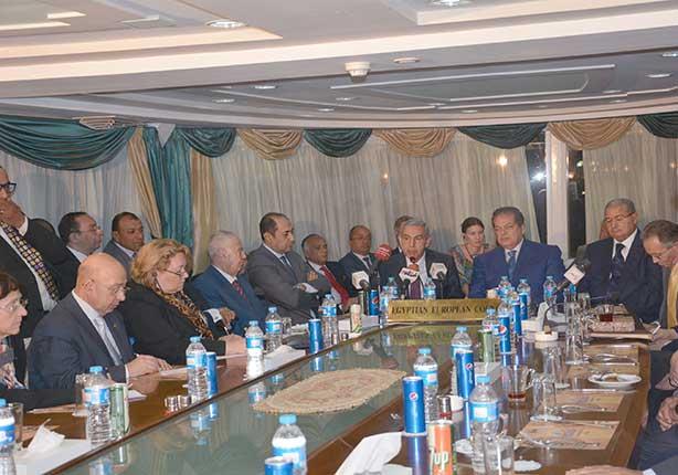 أبو العينين خلال اجتماع المجلس المصري الأوروبي
