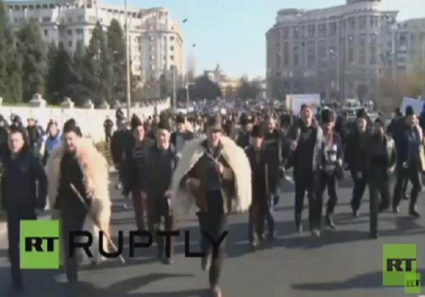 رعاة غنم رومانيون يقتحمون البرلمان