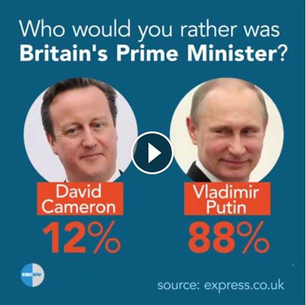  بريطانيون يفضلون بوتين رئيسًا لوزراء بلادهم في اس