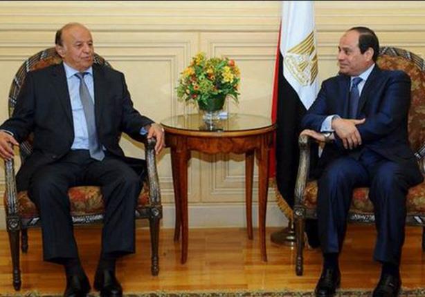 الرئيس عبدالفتاح السيسي والرئيس اليمني