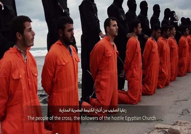 صورة من مقطع الفيديو الذي بثه تنظيم داعش لإعدام ال