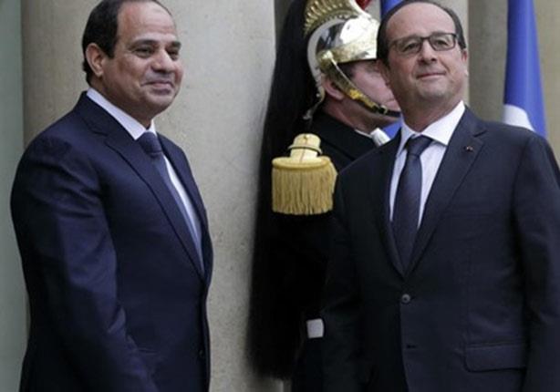 الرئيس الفرنسي ونظيره المصري