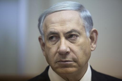 نتانياهو في مكتبه في القدس في 15 شباط/فبراير 2015