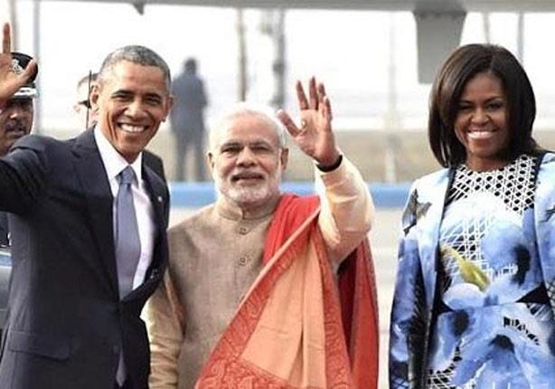 من زيارة باراك اوباما وزوجته للهند