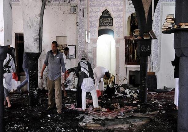 جانب من حادث تفجير مسجدي صنعاء