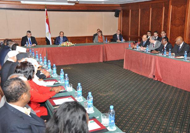 لقاء السيسي مع وفد الدبلوماسية الشعبية الاثيوبي