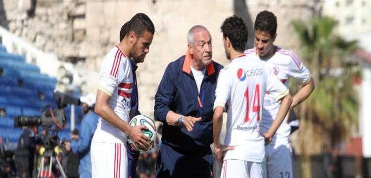 فيريرا مع لاعبي الزمالك