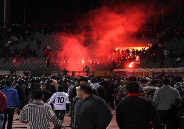 جانب من احداث مذبحة استاد بورسعيد