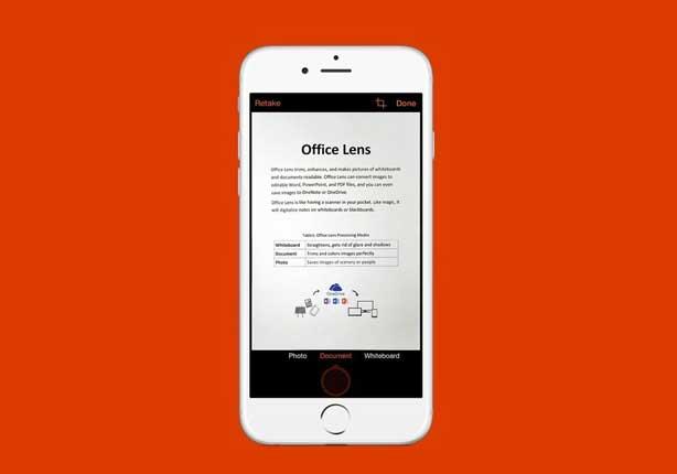 إصدار Office Lens لنظام آي أو إس