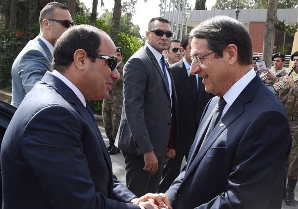 الرئيس القبرصى نيكوس أنستاسيادس يرحب بالرئيس عبدال