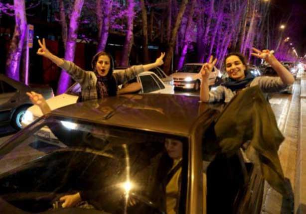 ايرانيون يحتفلون بالتوصل لاتفاق أولي بشأن برنامج إ