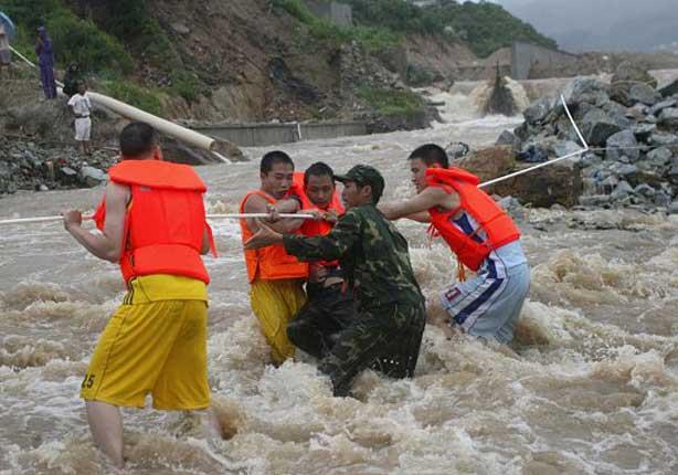 الفيضانات في الصين                                