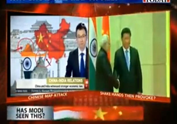 تلفزيون الصين الرسمي يعرض خريطة الهند "بدون كشمير"
