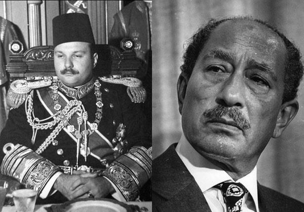 الرئيس السادات والملك فاروق