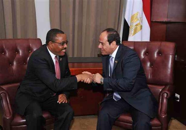 الرئيس عبد الفتاح السيسي مع رئيس وزراء إثيوبيا