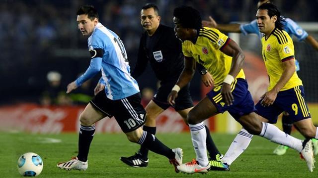 مباراة سابقة بين الأرجنيتين وكولومبيا