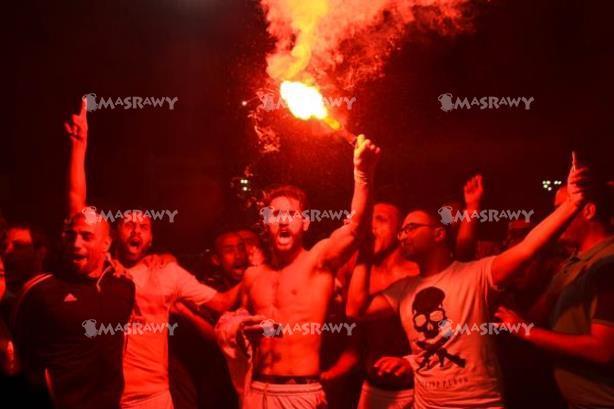 فرحة لاعبي الزمالك بقرب التتويج بالدوري