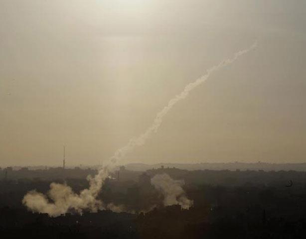 سقوط صاروخين أطلقا من غزة علي إسرائيل