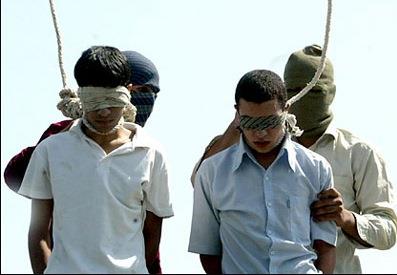 إعدام مراهقين في إيران                            