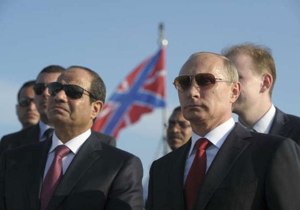 الرئيس الروسي فلاديمير بوتين والرئيس عبد الفتاح ال