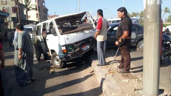 حوادث سير متفرقة على الطريق الصحراوي بالبحيرة