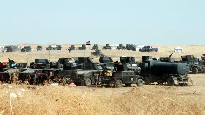 قطعات من القوات العراقية تتحشد الى الشرق من الموصل