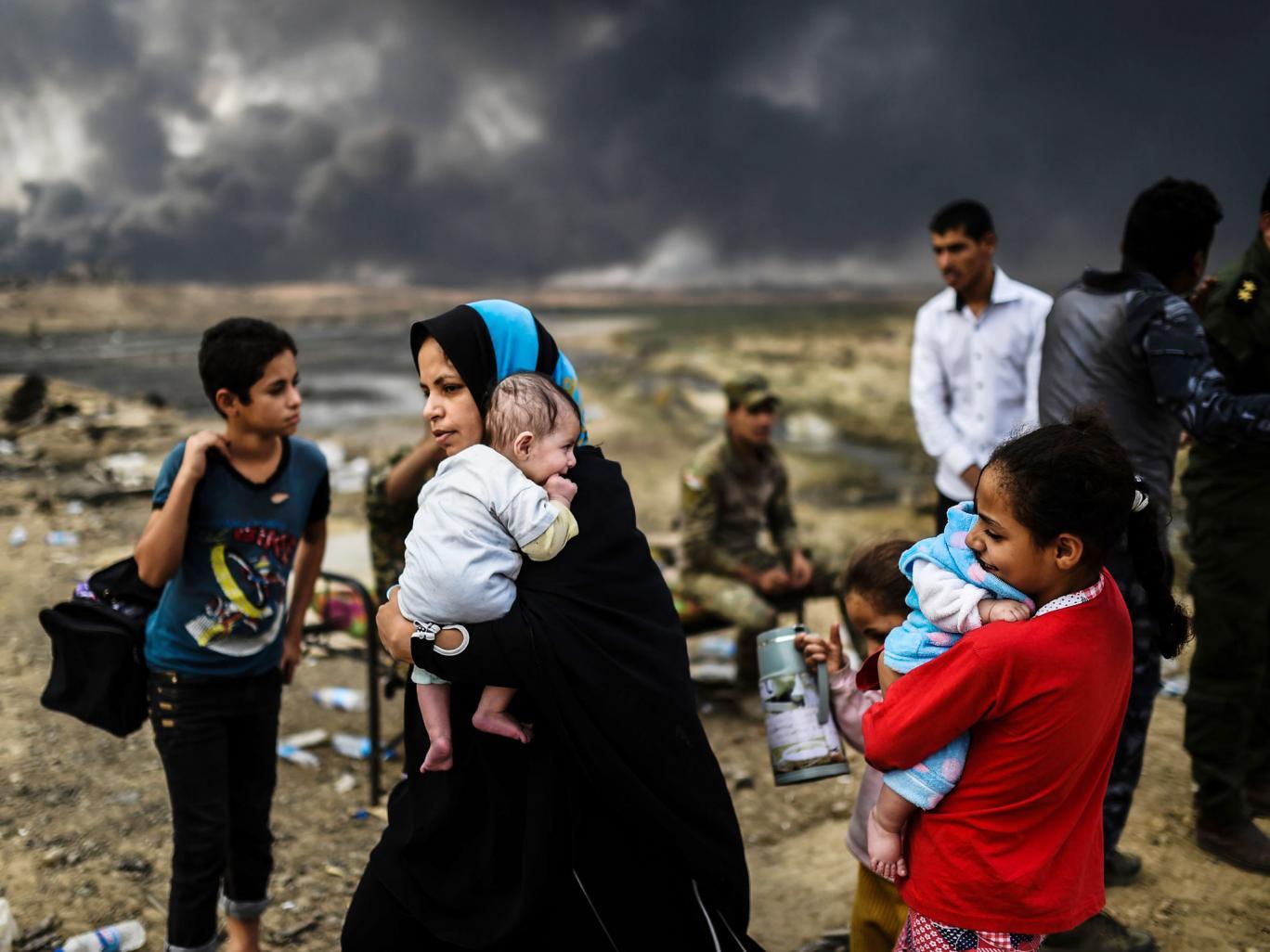 عائلات عراقية تهاجر الموصل