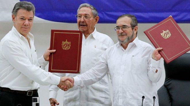 الرئيس الكولومبي سانتوس حصل على نوبل بعد توقيع اتف