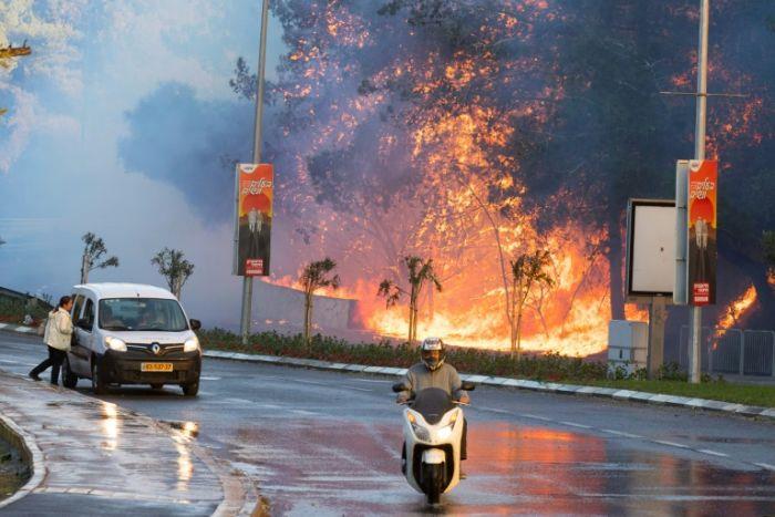 حريق شب بمستوطنة إسرائيلية