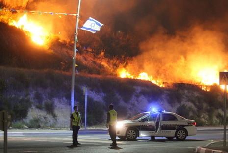 الحريق فى اسرائيل