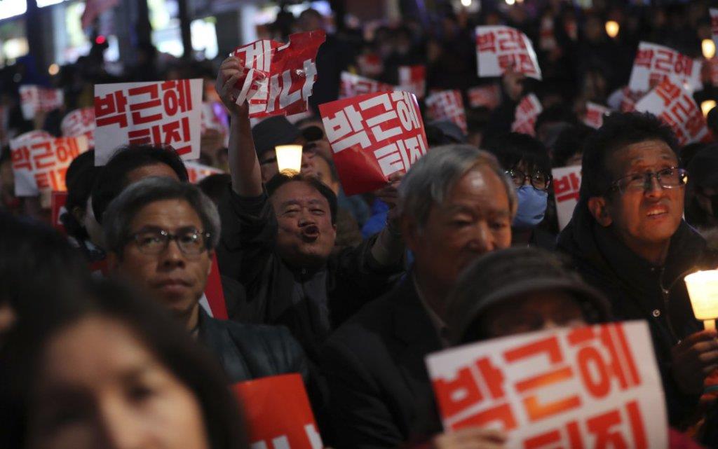 مظاهرة ضد رئيسة كوريا الجنوبية