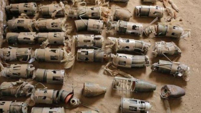 قنابل عنقودية بريطانية الصنع استخدمت في اليمن