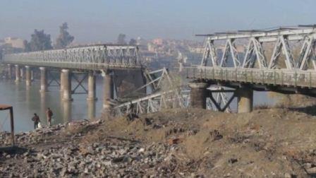 الصورة التي نشرتها اعماق تظهر جزءا من الجسر القديم