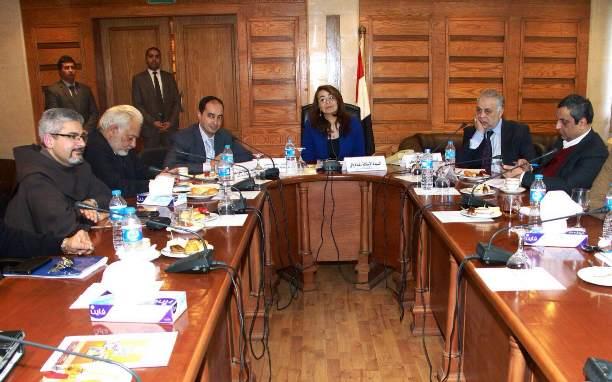 خلال لقاء وزيرة التضامن مع صناع الدراما في مصر