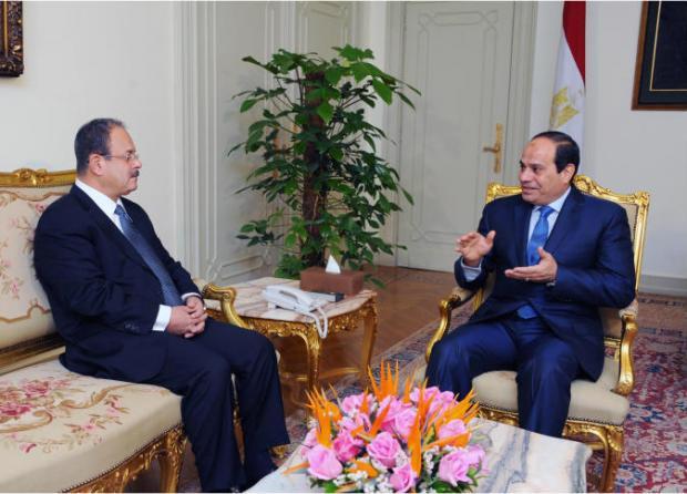 صورة أرشيفية للقاء السيسي مع وزير الداخلية