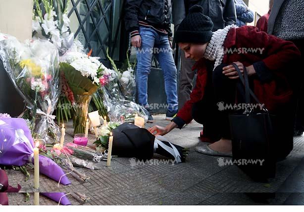 وقفة بالشموع امام السفارة الإيطالية بالقاهرة