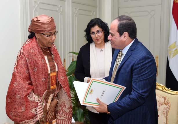 السيسي يستقبل وزيرة خارجية النيجر