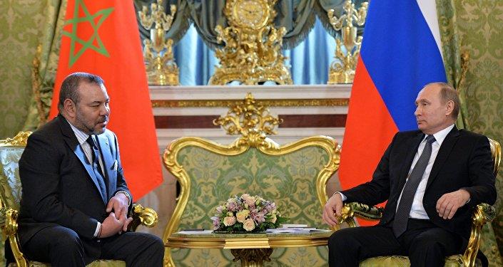 الرئيس الروسي فلاديمير بوتين والعاهل المغربي الملك