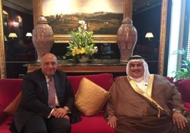 وزير الخارجية يلتقى نظيره البحرينى