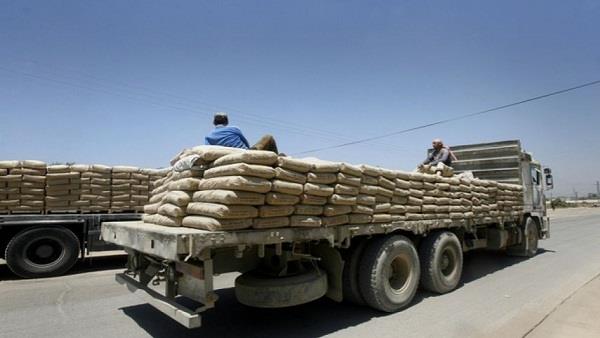 استئناف إدخال مواد بناء لتجار غزة