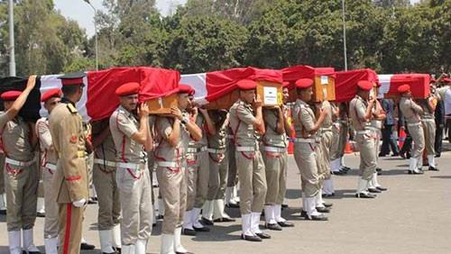 الجنازة العسكرية لضحايا حادث حلوان