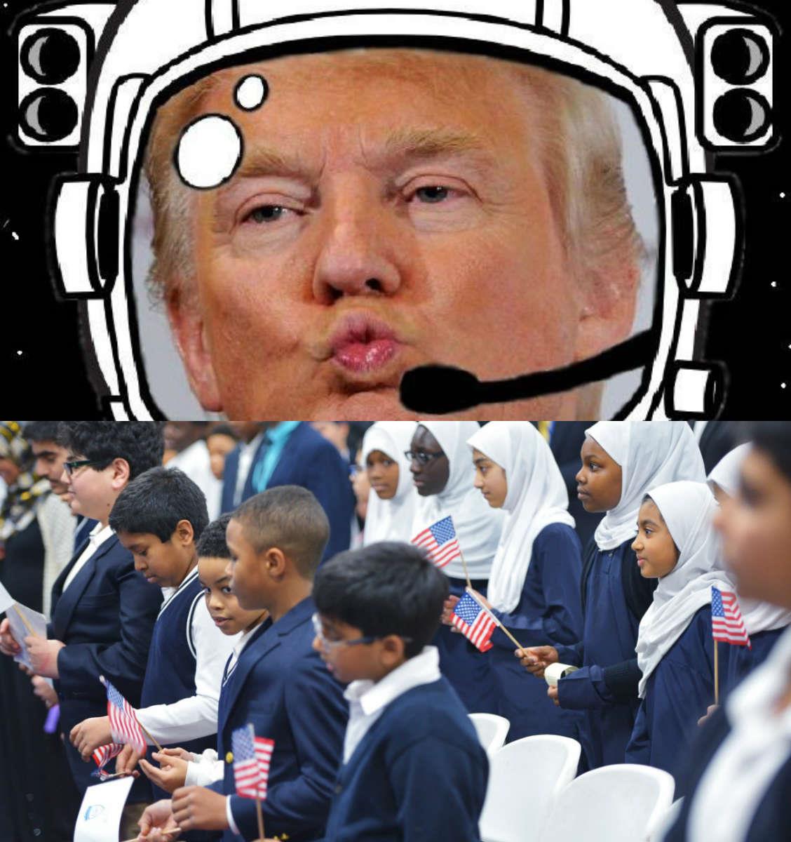 ترامب يعرض نقل المسلمين  للمريخ