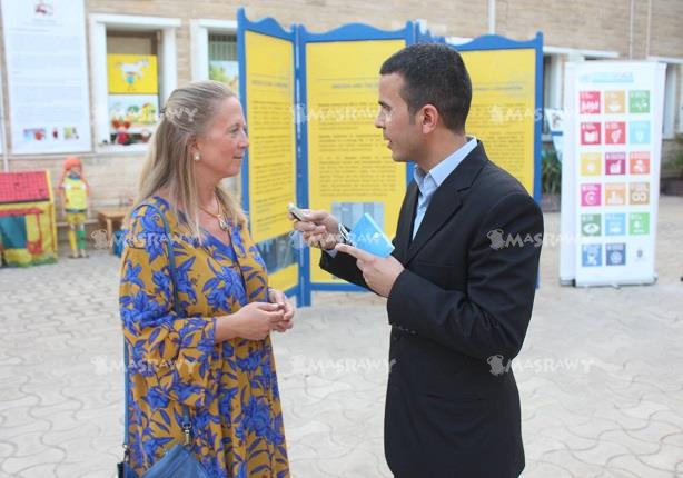 مراسل مصراوي مع سفيرة السويد