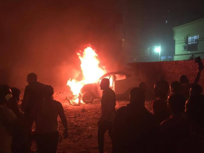 حريق بأحد الجراجات أثناء صلاة التراويح
