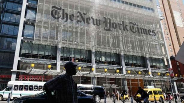  أوضحت نيويورك تايمز أن مكتبها في موسكو تعرض لهجوم