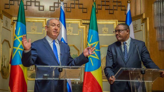 رئيس الوزراء الإسرائيلي بنيامين نتينياهو في أثيوبي